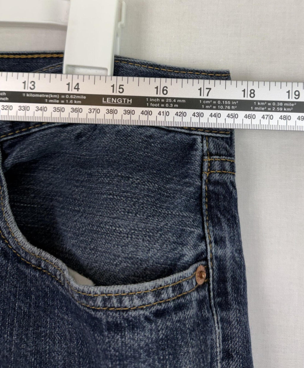Levi's 559 jeans men's 34 x 32 relaxed fit straight blue denim Pants retro