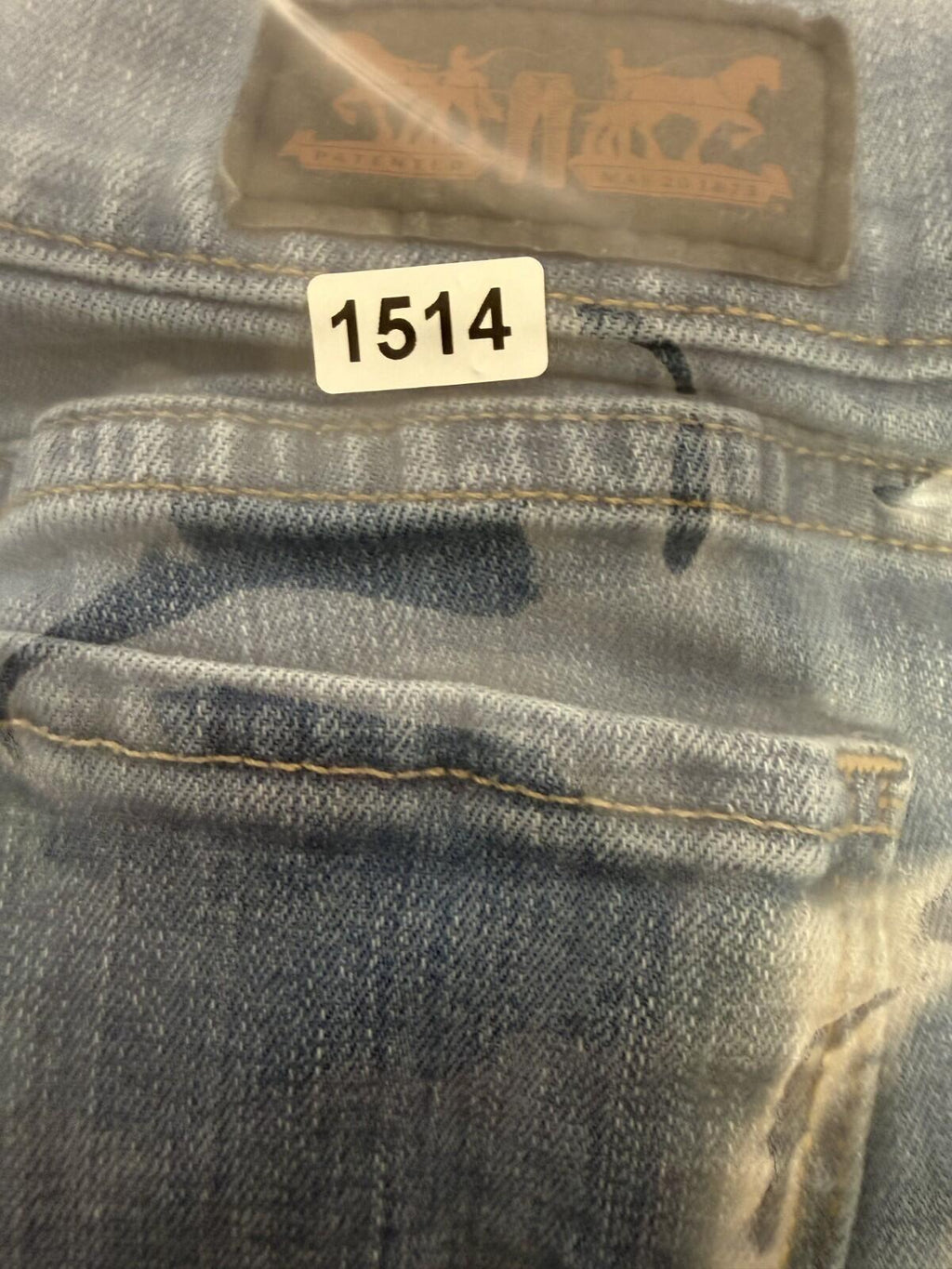 Levis 515 Boot Cut Stretch Blue Jeans Womens Sz 12 Short Raw Hem