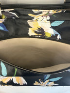 Travelon Anti Theft Addison Tote Bag Midnight Floral Travel 13x11x4  Black