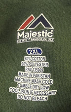 New York Jets Majestic Mens Hoodie Sz 2xl XXL Embroidered Logo
