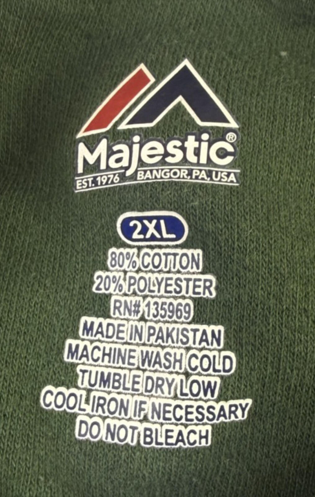 New York Jets Majestic Mens Hoodie Sz 2xl XXL Embroidered Logo