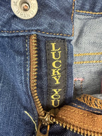 Lucky Brand Dungarees Lola Straight Womens Jeans Size 28 Denim Blue