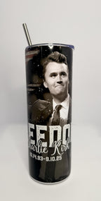 20 oz Charlie Kirk Stainless Steel Tumbler with Lid, Straw