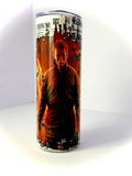 20 oz Michael Myers Newspaper Stainless Steel Tumbler with Lid, Straw Halloween
