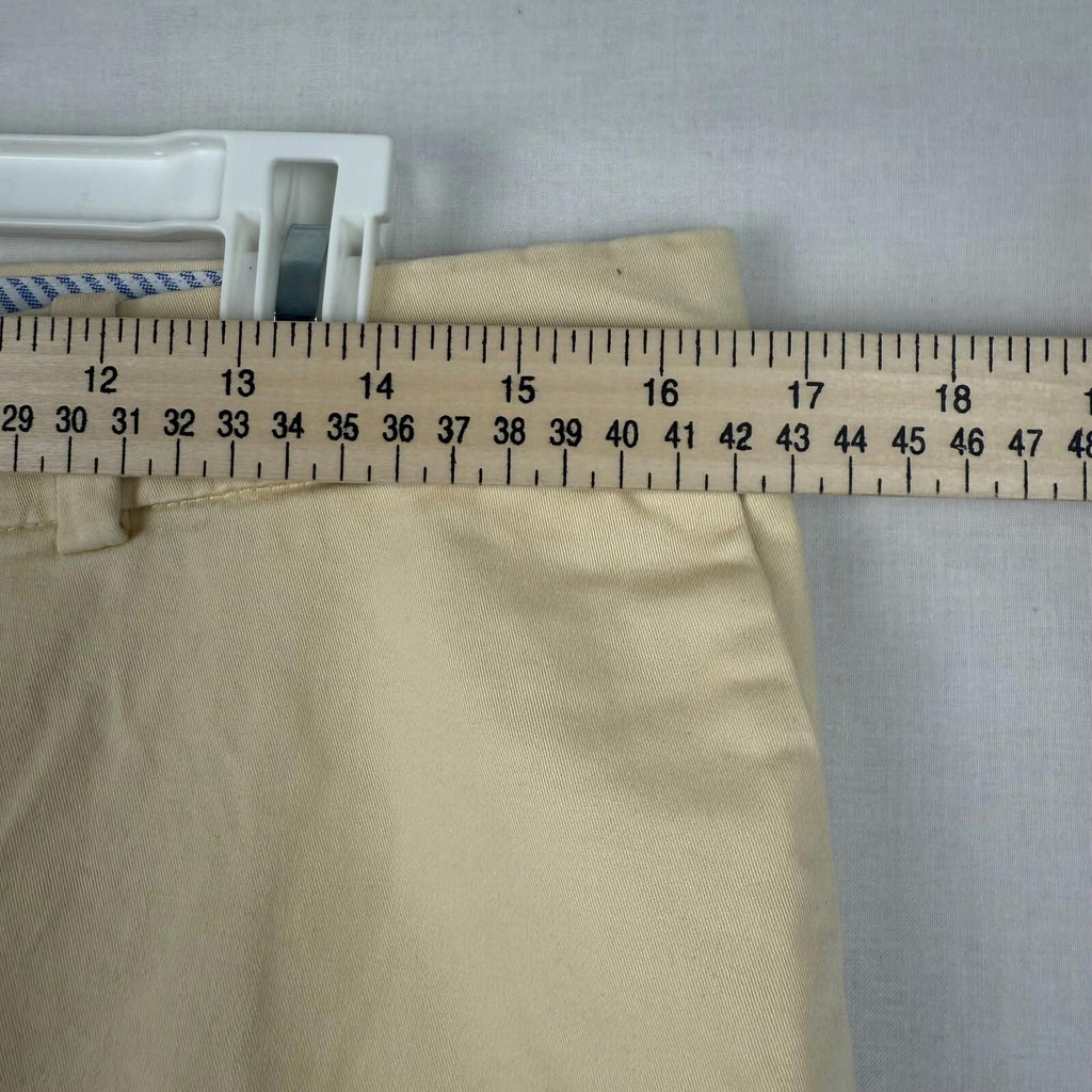 Tommy Hilfiger Chino Khaki Shorts High Rise Pockets Cotton Yellow Womens Size 6