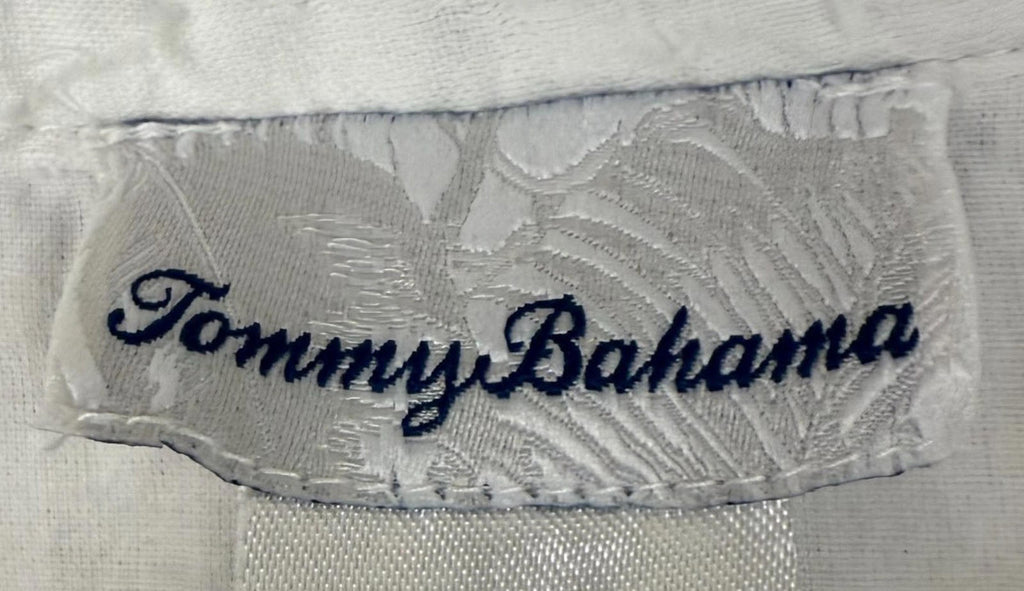Tommy Bahama Womens Shirt Size XS 100% Cotton Flowy White Embroidered