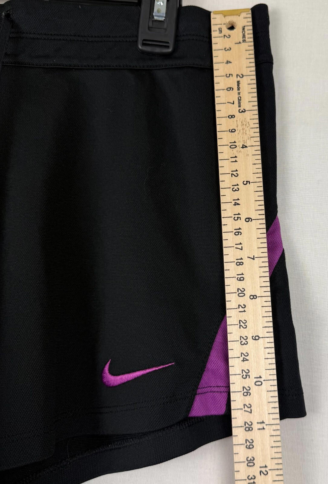 Nike Dri Fit Shorts Womens Small Black Purple lightweight athletic