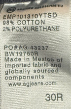 AG Adriano Goldschmied The Angel Bootcut Jeans Womens 30 Blue Raw Hem