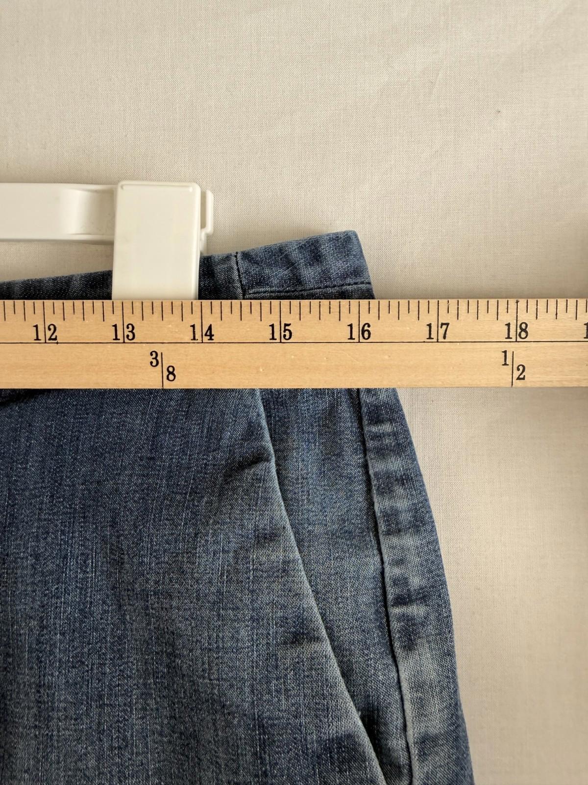 Banana Republic Hampton Fit Jean Shorts Womens 28/6 Blue Denim Dark Wash Retro