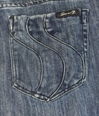 Seven7 Womens Jeans Size 14 Flare dark Stretch