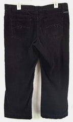 Columbia Womens 12 Corduroy Pants Flat Front Black