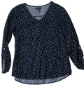 Gap black polka dot womens shirt m