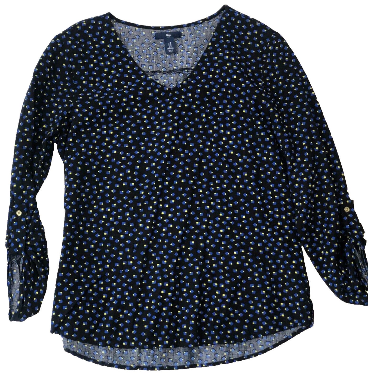 Gap black polka dot womens shirt m