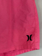 Hurley Mens Pink Drawstring Swim Shorts Size Medium 32 Elastic Waist Pocket