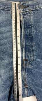 Levis 501 Jeans Mens 36x32 Blue Light Wash Button Fly Straight Leg Denim Faded
