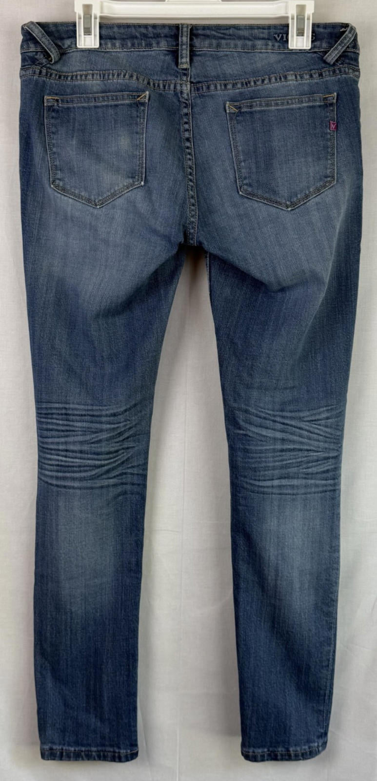 Vigoss Jeans Womens 30x31 Blue The Jagger Skinny Distress Medium Wash