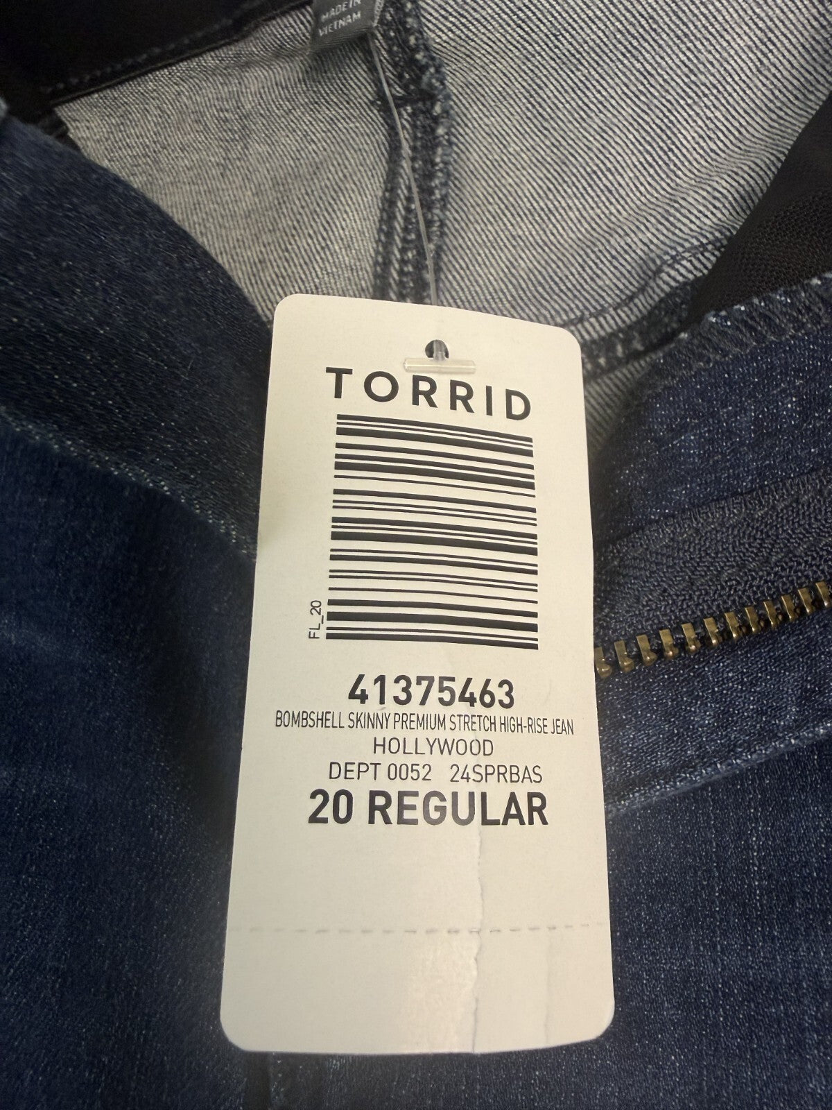 Torrid Bombshell Skinny Jeans Premium Denim Dark Wash Plus Size 20R Stretch