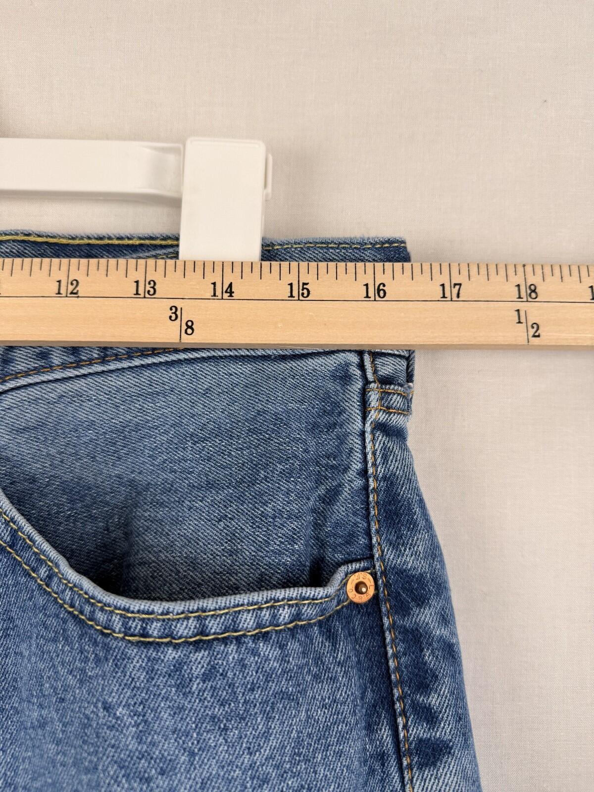 Men's Levis 505 Regular Fit Denim Jeans Sz 34x30 Blue Cotton Modern Red Tab