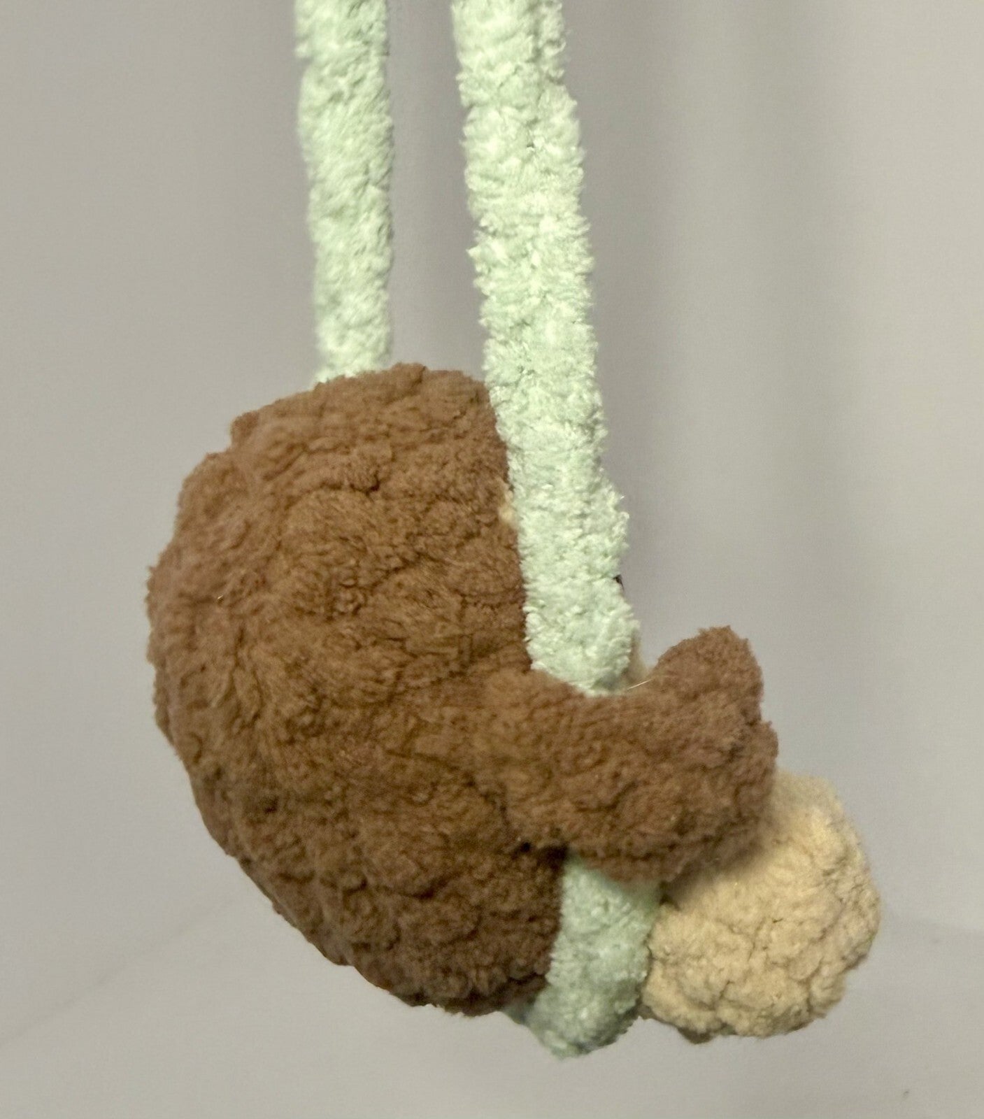 Crocheted Swinging Bigfoot - Rearview Mirror Decor - 4 inch - Handmade