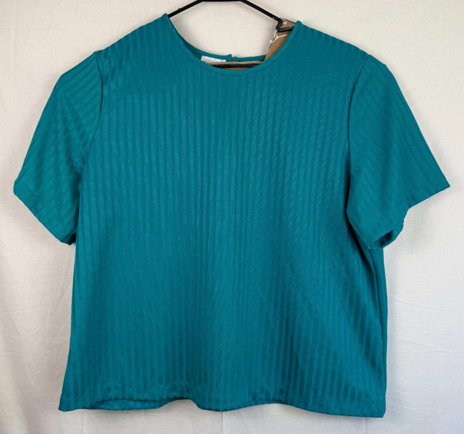willow ridge teal womens blouse size 26w/46 shoet sleeve