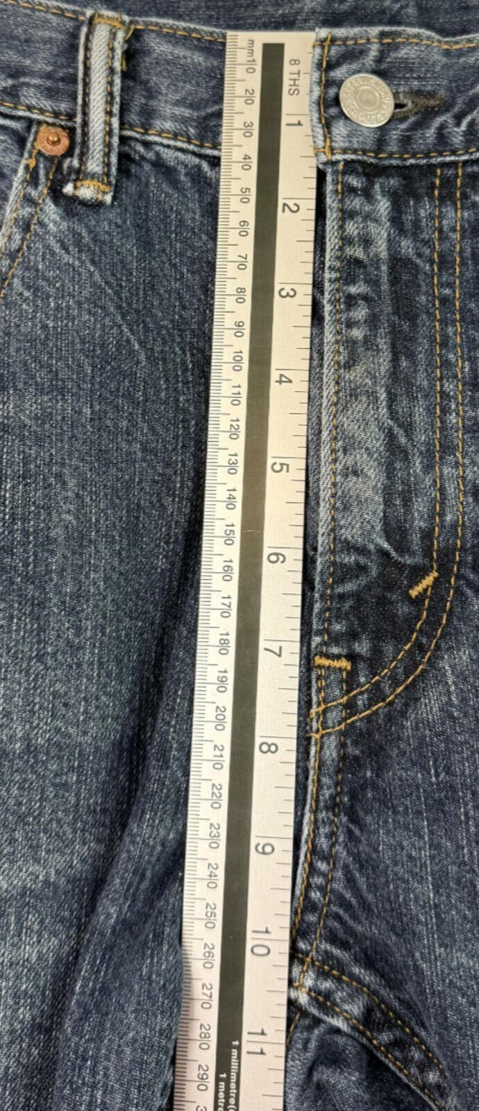Levi's 559 jeans men's 34 x 32 relaxed fit straight blue denim Pants retro