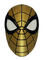 3D Printed Gold and Black Spider-Man Full Face Mask Helmet Mesh Eyes Adult