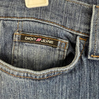 DKNY Womens Flare Jeans Size 5 Long Juniors Blue Denim