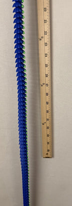 3D Printed LONG Dragon/Snake - PLA - Blue and Green - 5 Feet 4 Inches