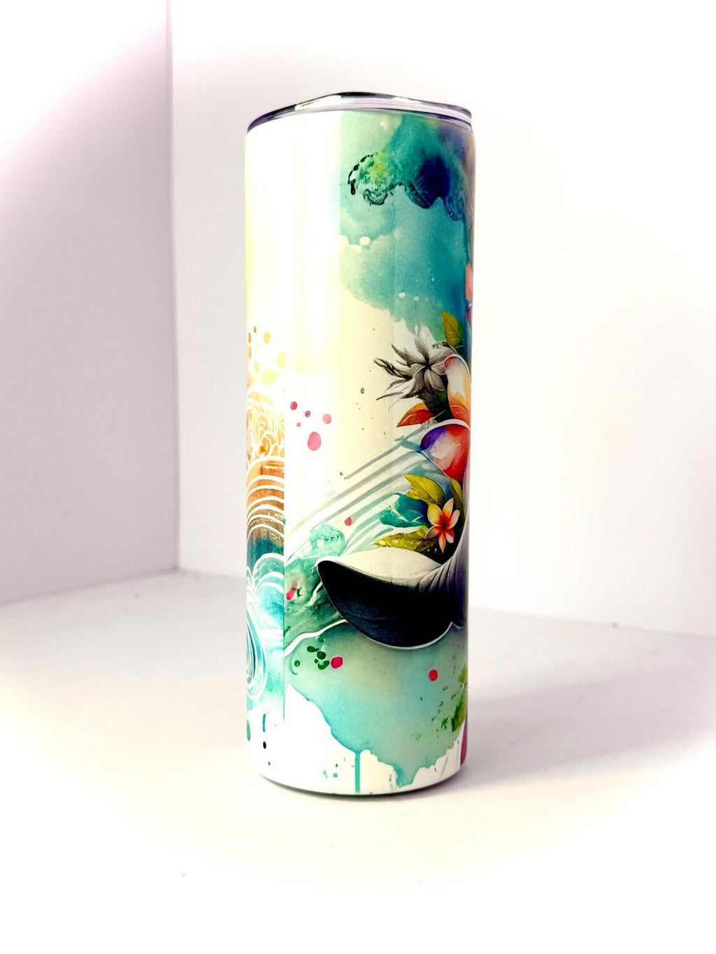 20 oz Manatee Stainless Steel Tumbler with Lid, Straw