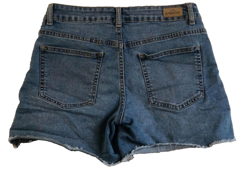 Jordache Shorts Girls Sz 16 Blue Denim Cut Off Medium Wash Distressed