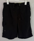Calvin Klein Mens Shorts Size S Black Cargo Swim Trunks Board Green Mesh