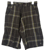 ONEILL Warren Bermuda Shorts Mens 28 Brown Plaid Soft Viscose Blend Surf Beach