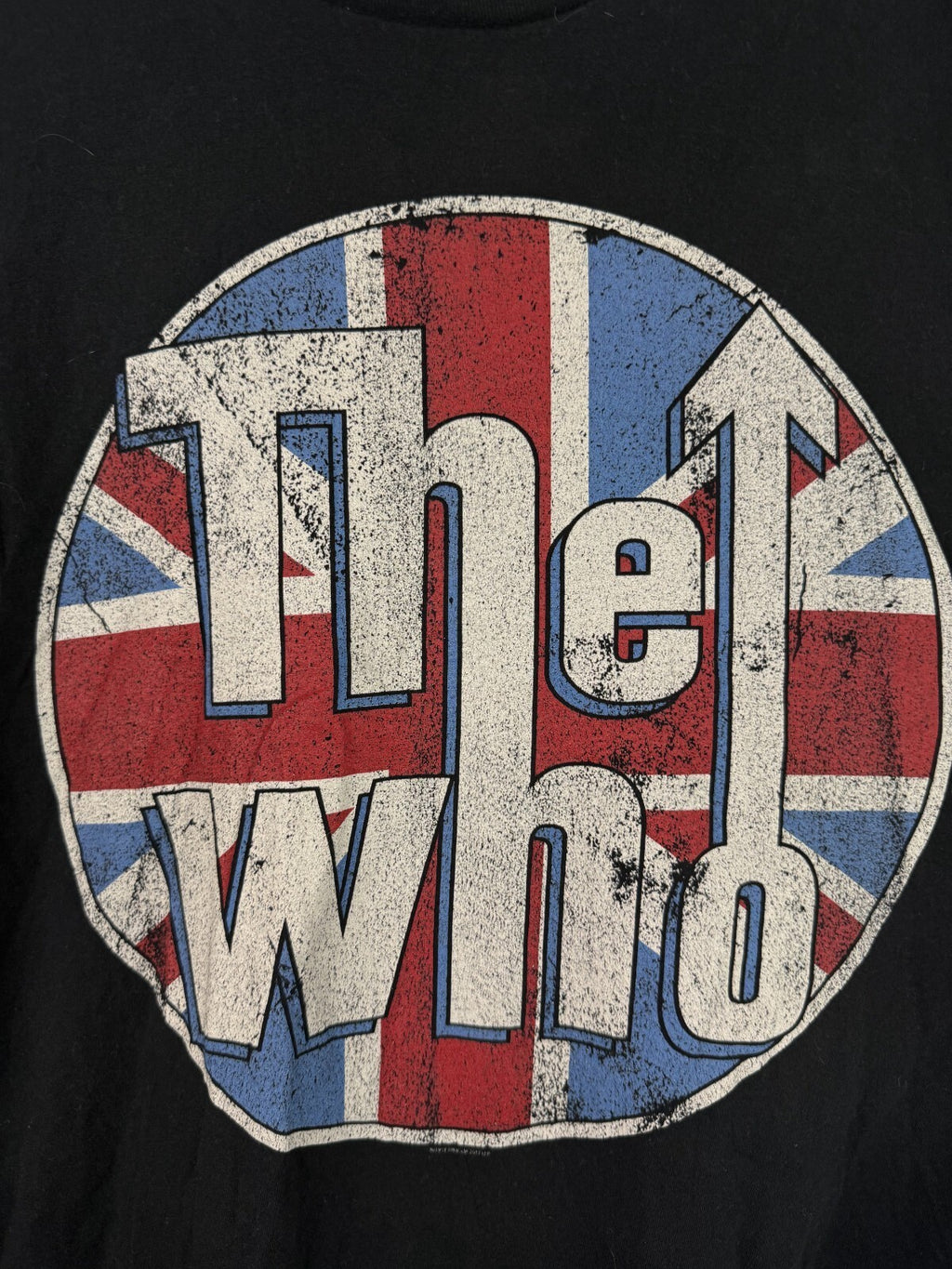 Vintage The Who Logo Shirt Adult XXL 2XL Black Band England
