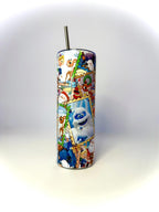 20 oz Rudolph Stamps Stainless Steel Tumbler with Lid, Straw