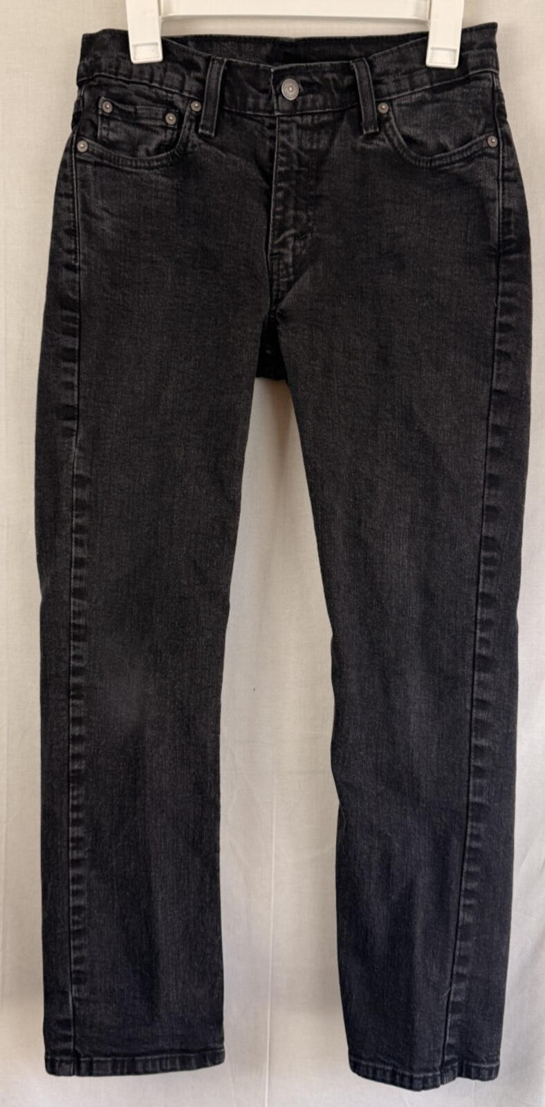 Levi's 514 Jeans Mens 30x30 Black Denim Stretch Pockets Dark Wash Straight Fit
