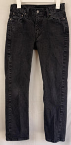Levi's 514 Jeans Mens 30x30 Black Denim Stretch Pockets Dark Wash Straight Fit