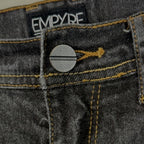 Empyre Jeans PunkRockPaul Black Mens Sz 32 Super Slim Denim Pant Zipper Pockets