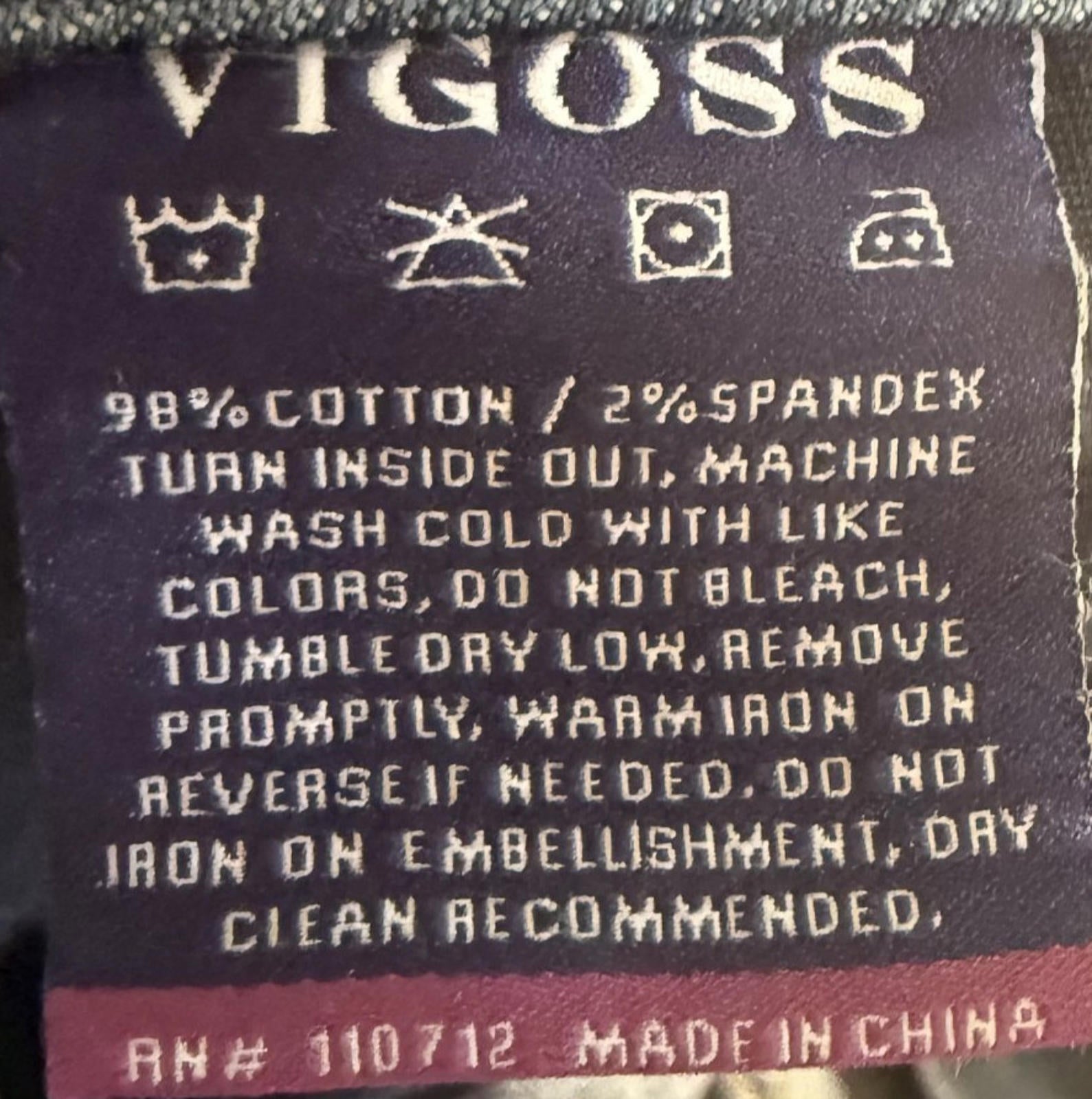 Vigoss Jeans Womens 30x31 Blue The Jagger Skinny Distress Medium Wash