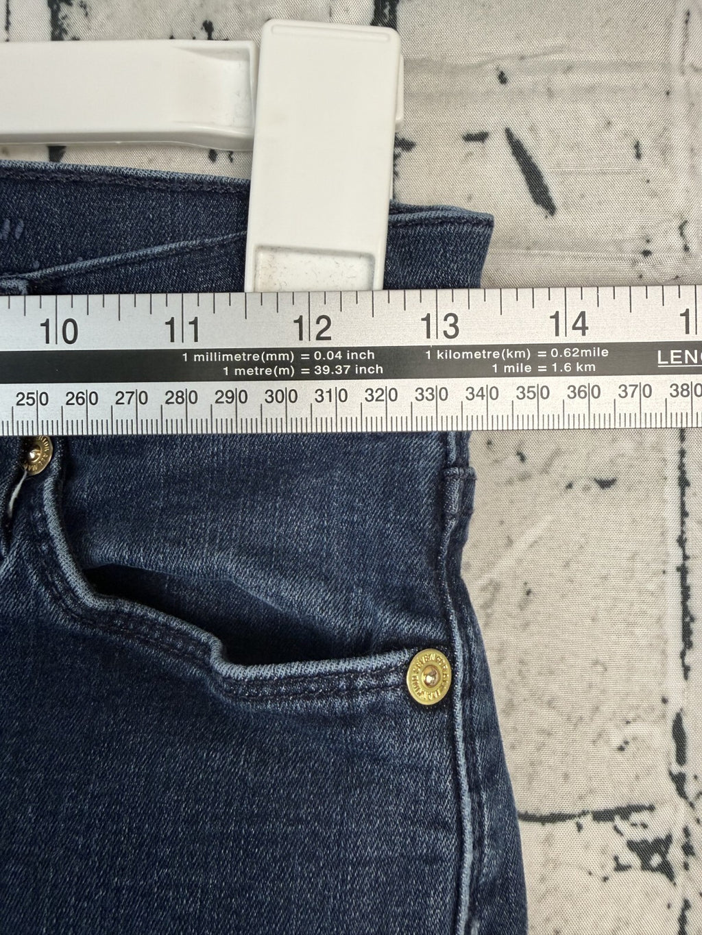 7 For All Mankind Jeans Womens Sz 26 Low Rise Slim Straight Blue Stretch