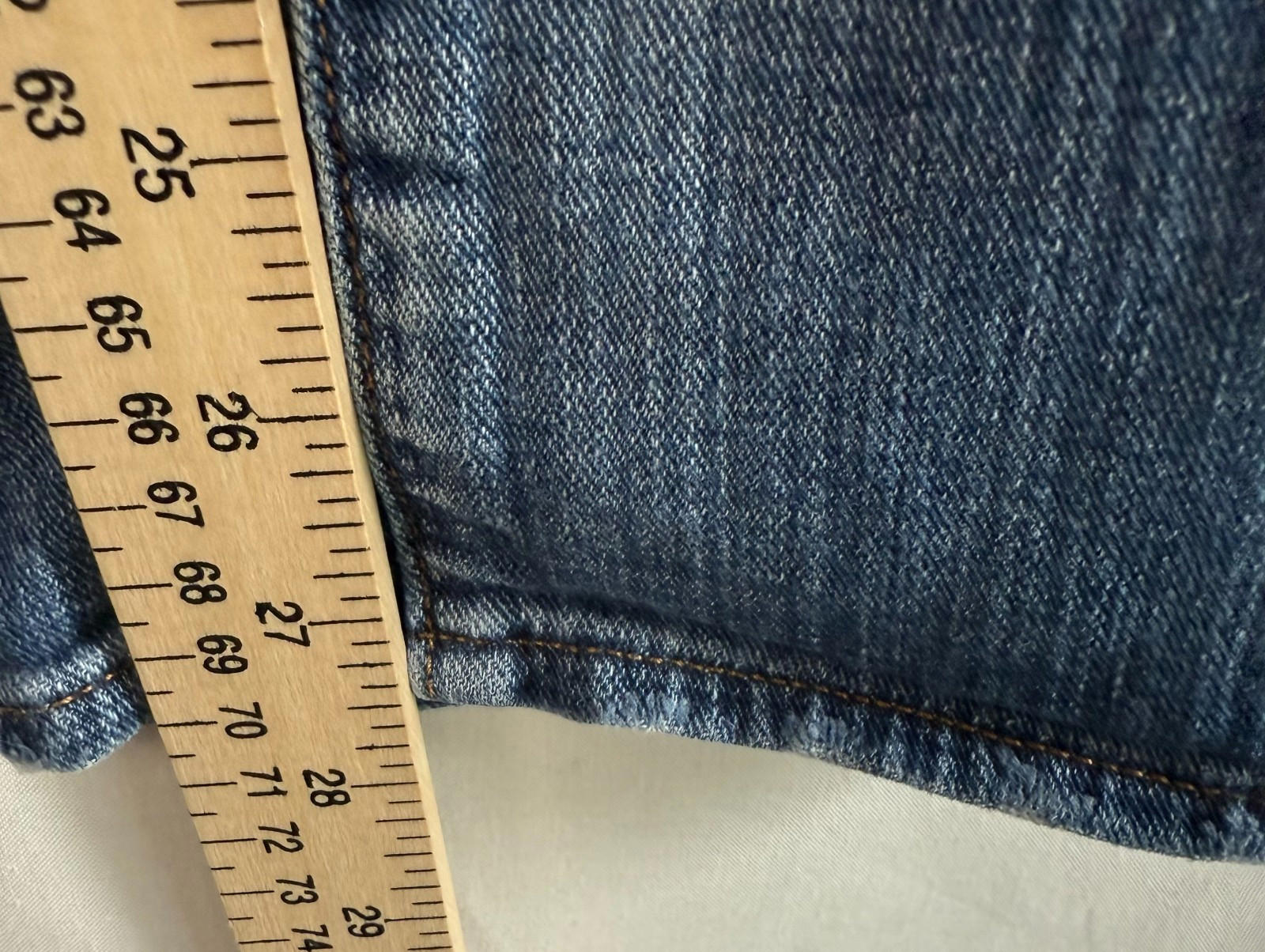 J. Crew Womens Size 26 Skinny Blue Jeans Cotton Blend Stretch Distressed