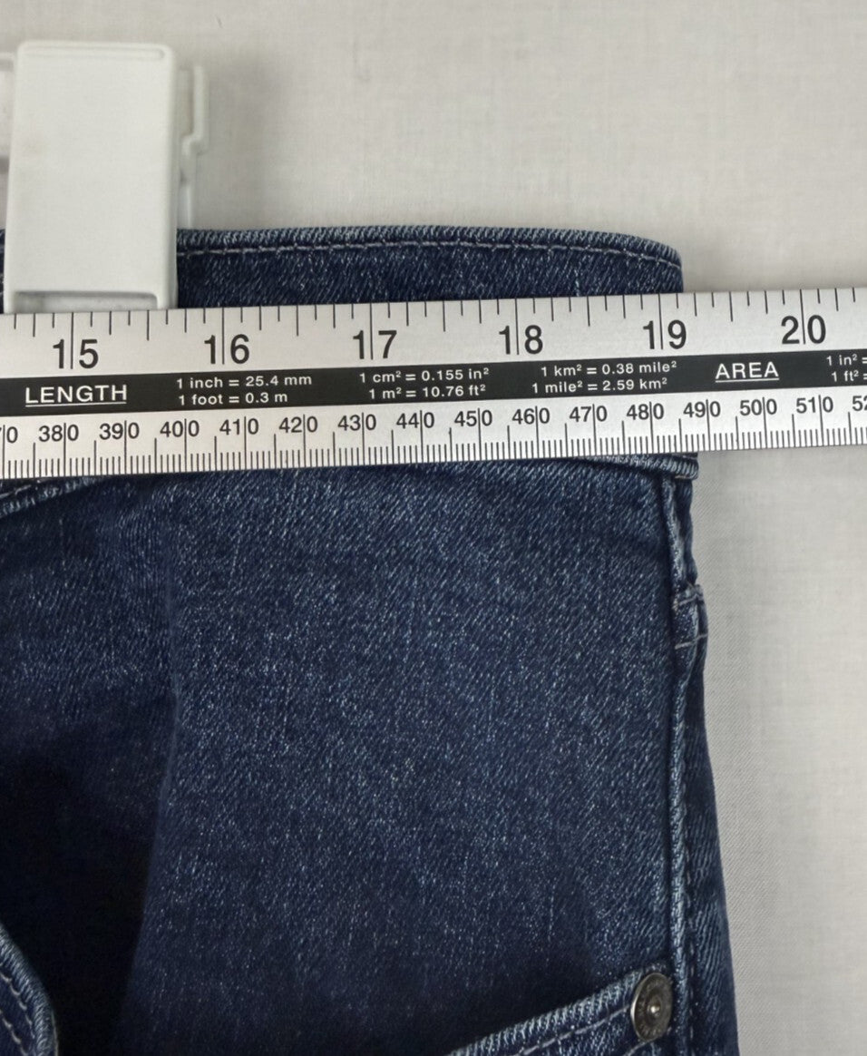 7 For All Mankind Mens 38x32 Slimmy Jeans Medium Wash Whiskered Stretch Denim