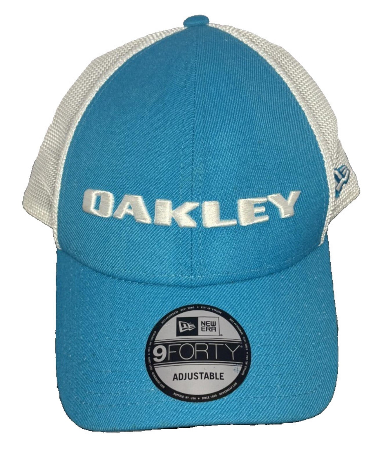 NEW Oakley Unisex Blue/White New Era 9Forty Snapback Trucker Hat