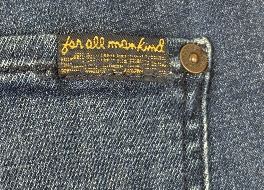 7 for All Mankind Jeans Womens Sz 29 Blue High Waist Ankle Gwenevere Preppy