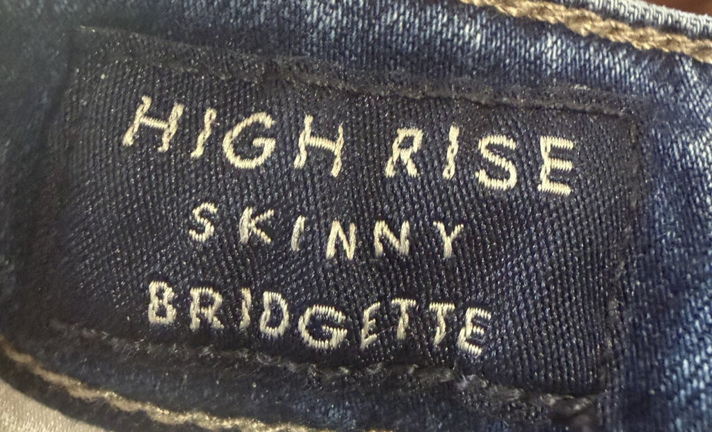 Lucky Brand Jeans Womens Sz 4 High Rise Skinny Bridgette Button Fly Raw Hem
