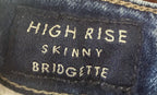 Lucky Brand Jeans Womens Sz 4 High Rise Skinny Bridgette Button Fly Raw Hem