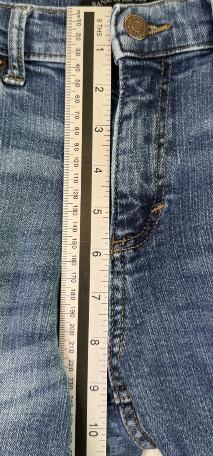 Banana Republic Girlfriend Jeans Womens 28/6 Dark Wash Straight Leg Denim