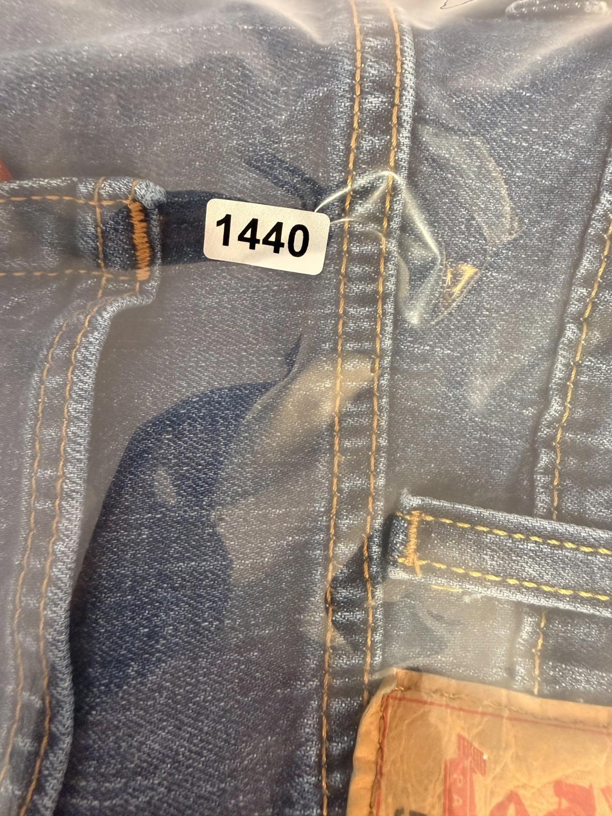Levis 505 Mens Jeans Sz 38x30 Straight Stretch Denim Blue Whiskered