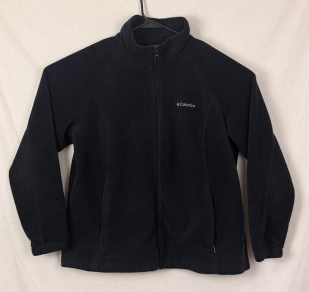 Columbia Jacket Womens Sz 2X Black Fleece Full Zip Up Sweater Sweatshirt