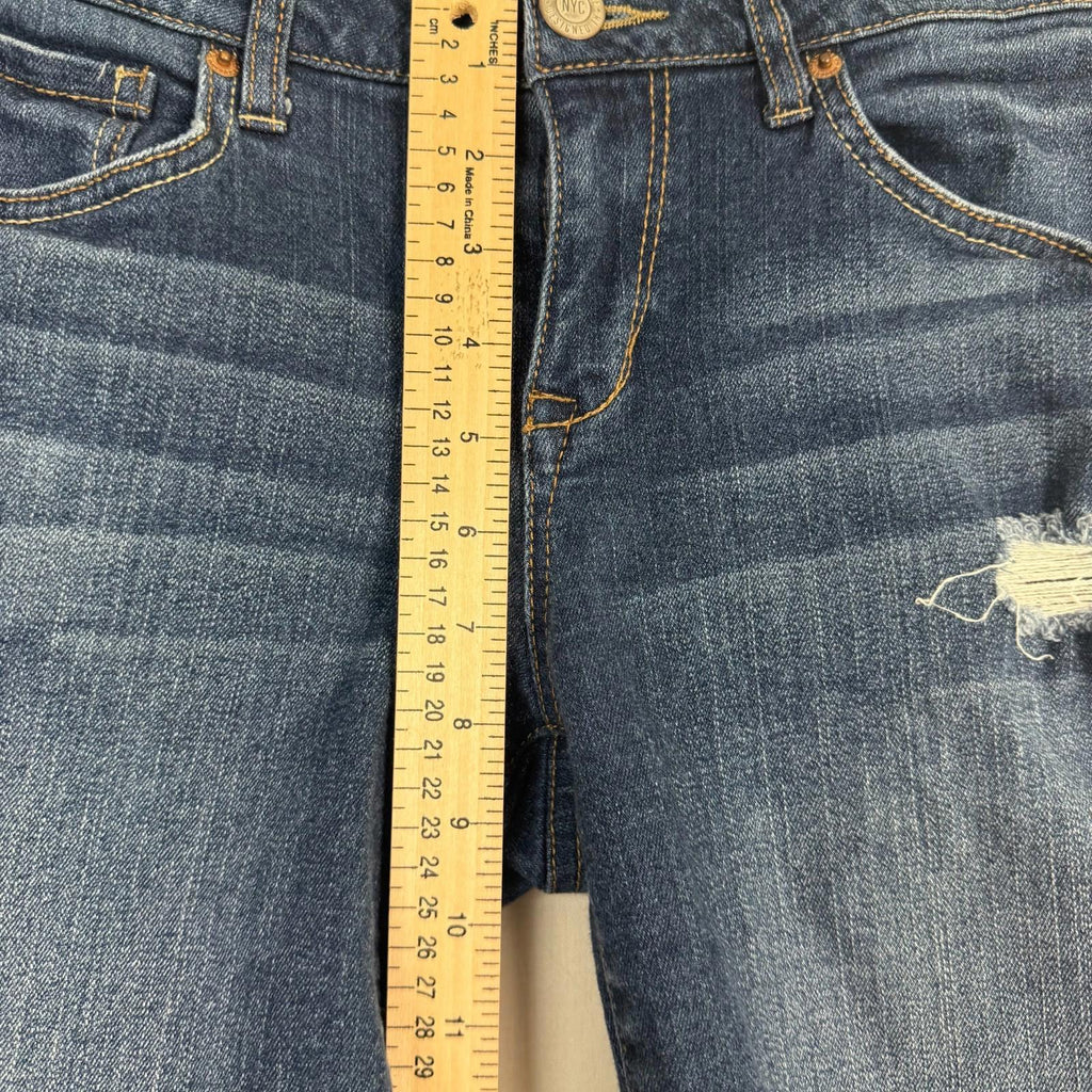 Aeropostale Womens Bermuda Shorts Sz 10 Distressed Denim