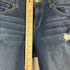 Aeropostale Womens Bermuda Shorts Sz 10 Distressed Denim